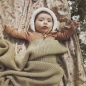 Preview: Gestrickte Wolldecke - Pure Khaki