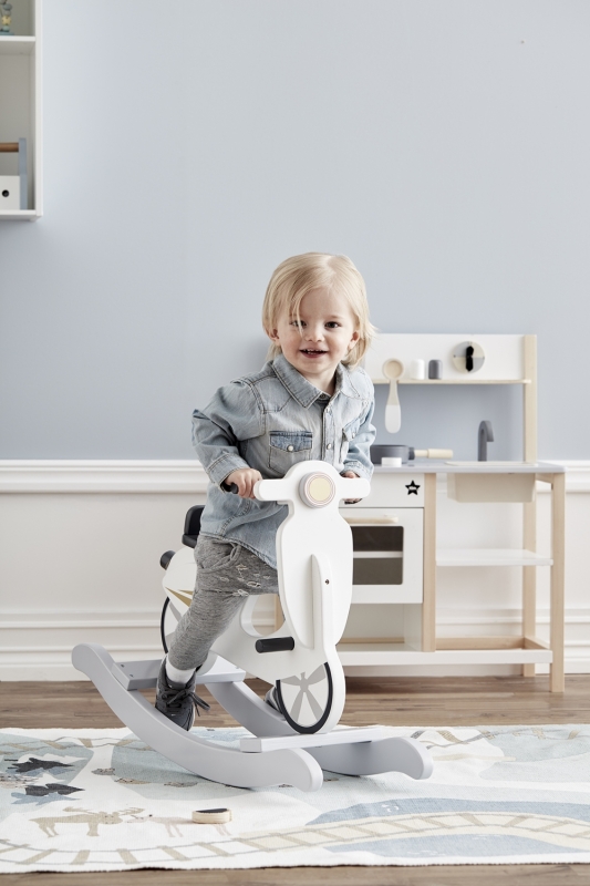 Schaukel-Scooter grau/weiß