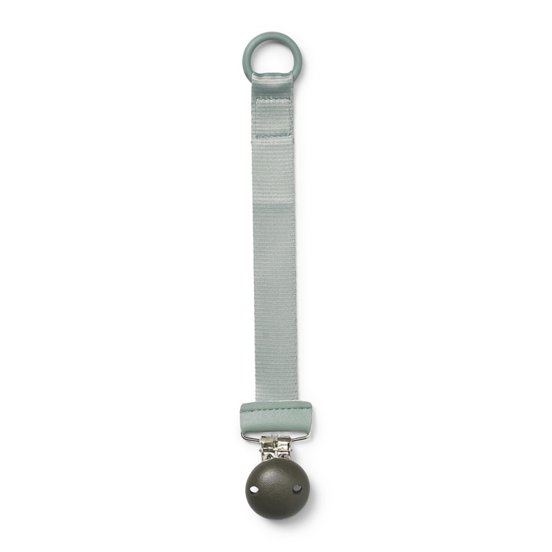 Schnullerkette mit Holzdetail - Hazy Jade