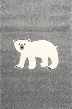 Teppich, Eisbär silbergrau, 120x180 cm