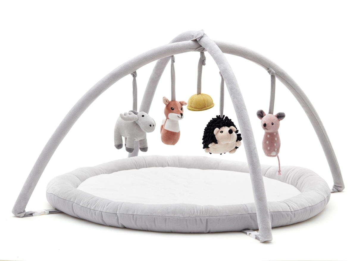 Babygym EDVIN weiß/grau
