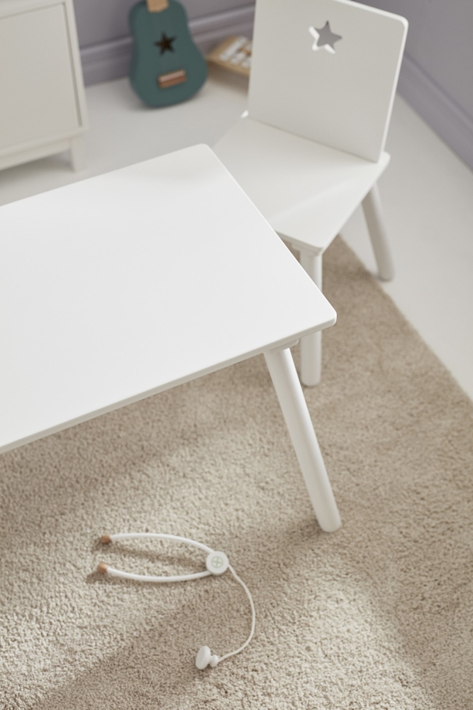 Tisch 60x42, Höhe 45 cm, Star weiß