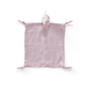 Kuscheltuch Dino Leinen rosa